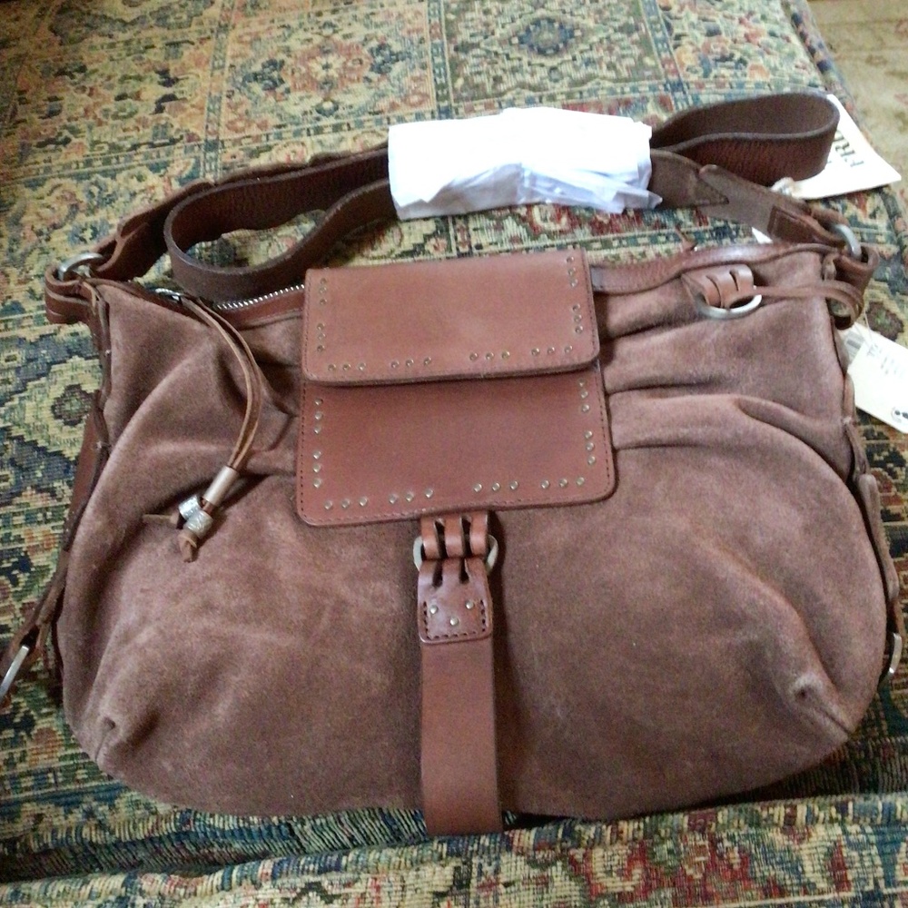 FP We The Free Silvie Studded Sling Bag in Cognac NWT - Picture 7 of 11